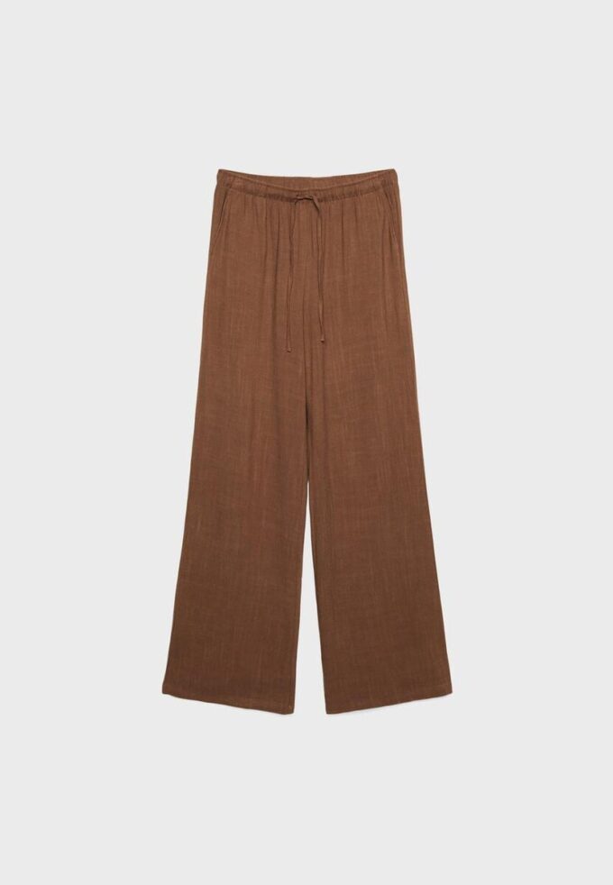Pantalon fluide effet lin