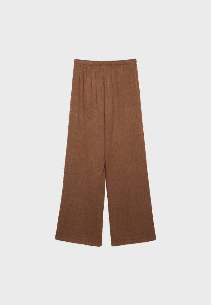 Pantalon fluide effet lin