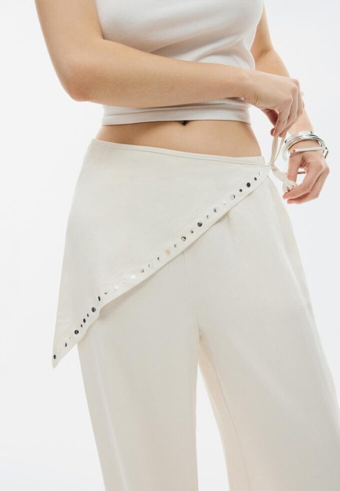 Pantalon foulard en lyocell