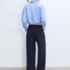 Pantalon à jambes larges avec détail boucle