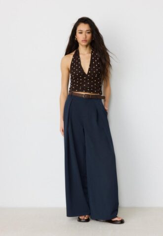 Pantalon à pinces Maxi avec ceinture