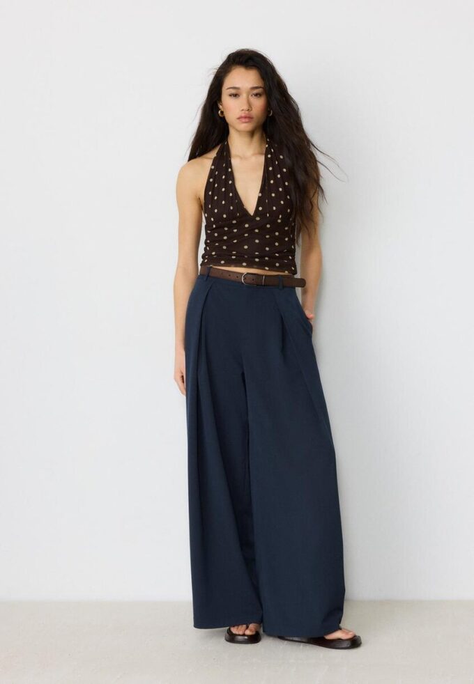 Pantalon à pinces Maxi avec ceinture