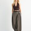 Pantalon à pinces Maxi avec ceinture