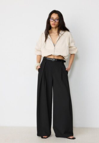 Pantalon à pinces Maxi avec ceinture