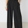 Pantalon à pinces Maxi avec ceinture