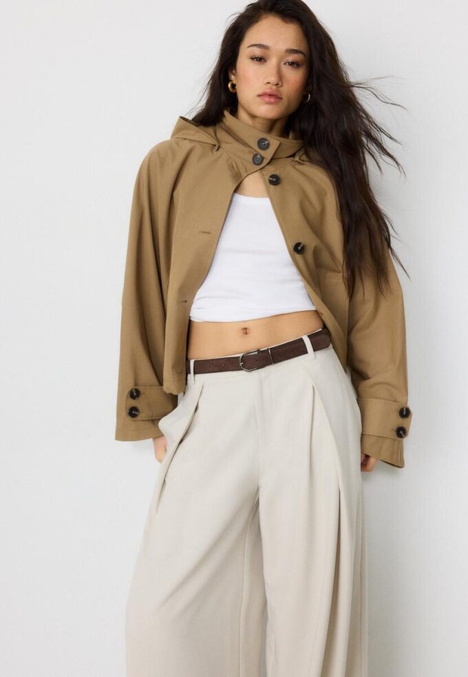 Pantalon à pinces Maxi avec ceinture