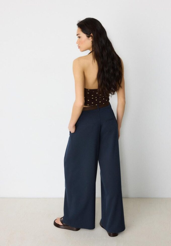 Pantalon à pinces Maxi avec ceinture