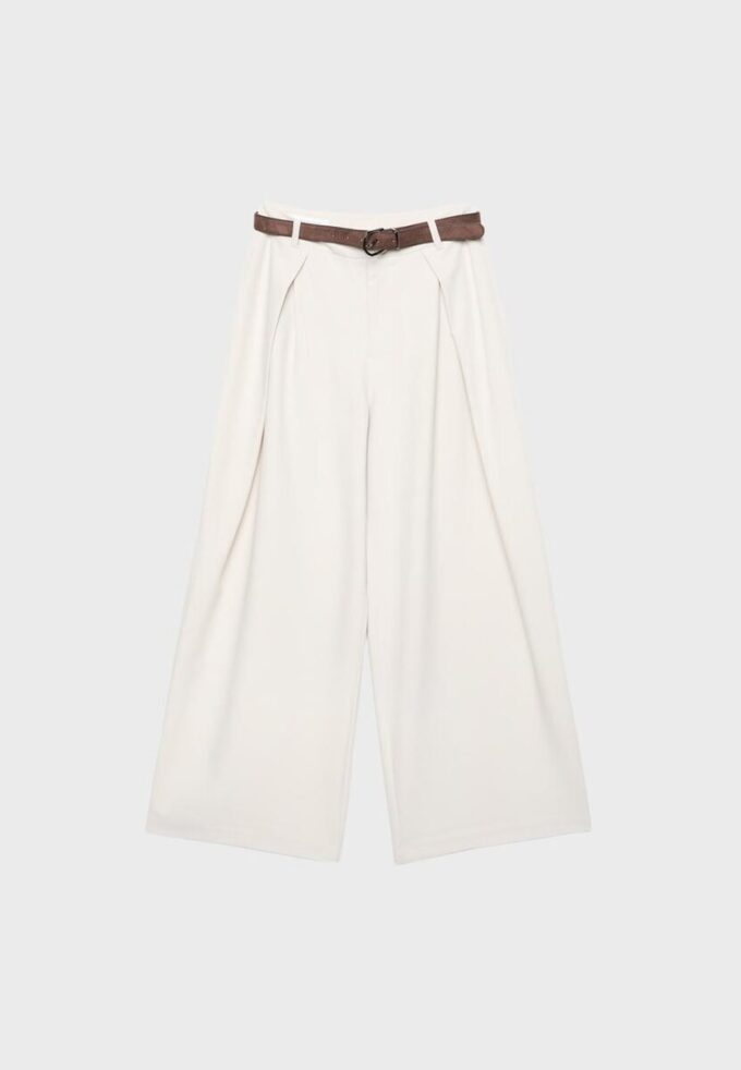 Pantalon à pinces Maxi avec ceinture