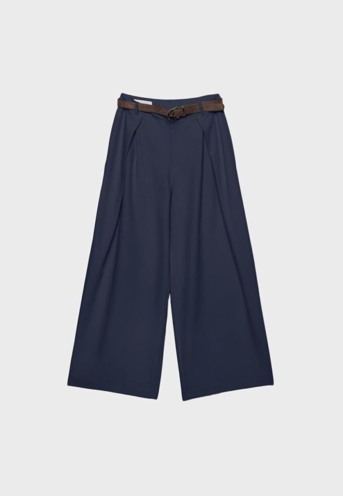 Pantalon à pinces Maxi avec ceinture