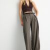 Pantalon à pinces Maxi avec ceinture
