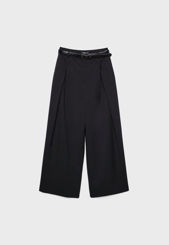 Pantalon à pinces Maxi avec ceinture