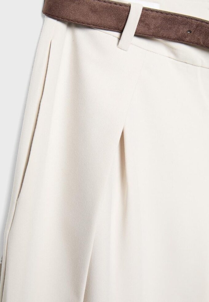 Pantalon à pinces Maxi avec ceinture