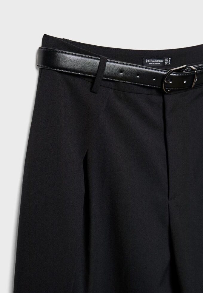 Pantalon à pinces Maxi avec ceinture