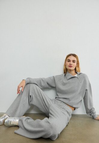 Pantalon à pinces à toucher doux