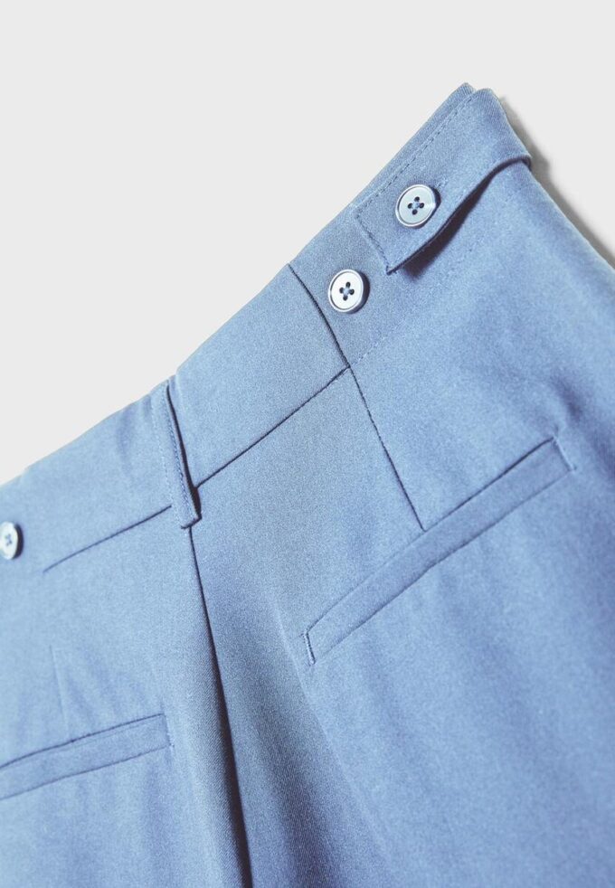 Pantalon rustique Wide Leg avec boutons réglables