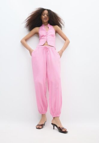 Pantalon sarouel effet lin