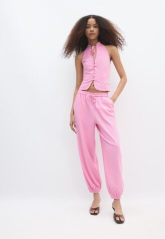 Pantalon sarouel effet lin