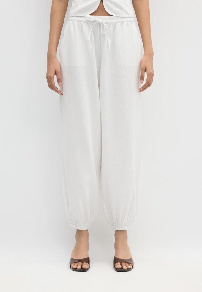 Pantalon sarouel effet lin