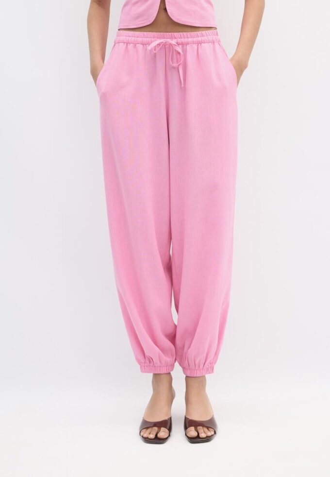 Pantalon sarouel effet lin