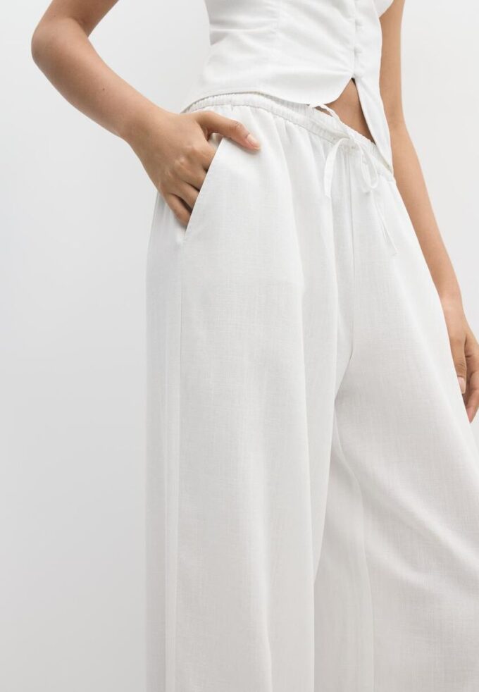 Pantalon sarouel effet lin