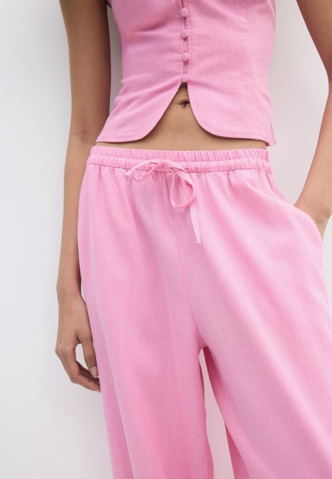 Pantalon sarouel effet lin