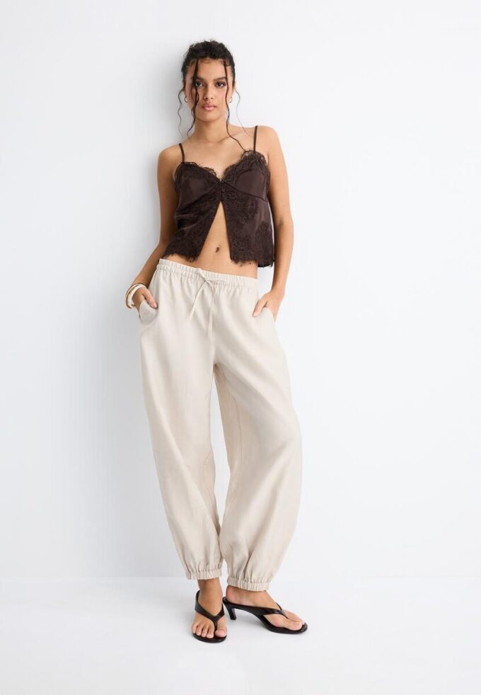 Pantalon sarouel en lyocell Pantalon sarouel en lyocell