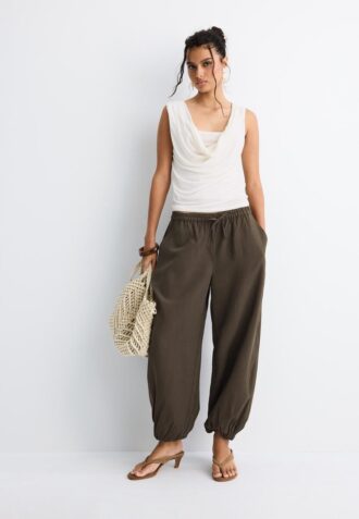 Pantalon sarouel en lyocell