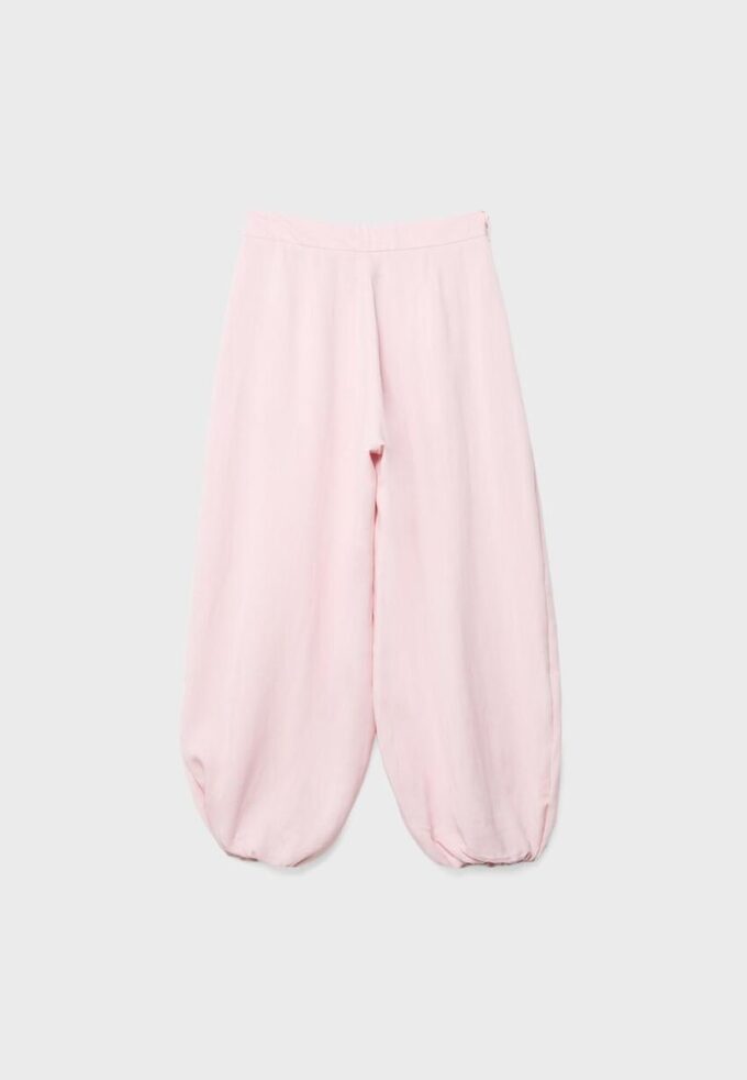 Pantalon sarouel à pinces avec boucle