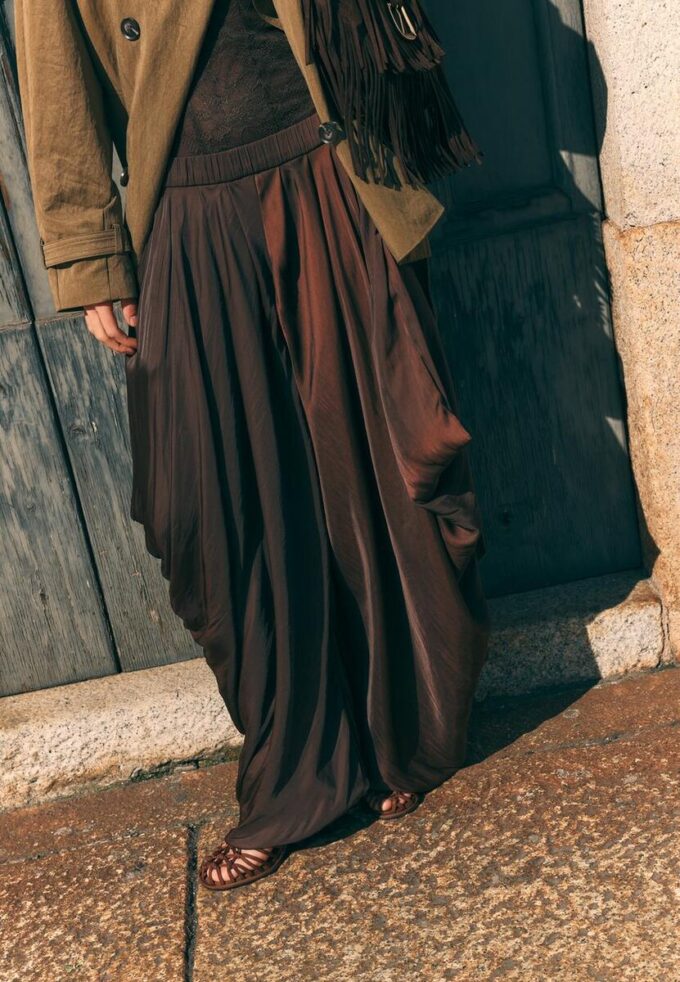 Pantalon sarouel ultra-volumineux