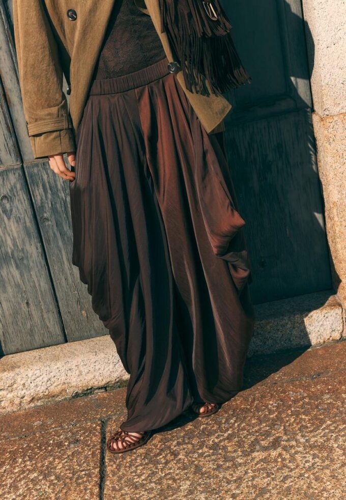 Pantalon sarouel ultra-volumineux