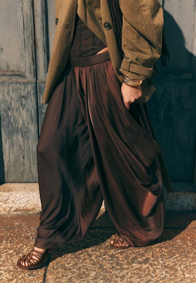 Pantalon sarouel ultra-volumineux