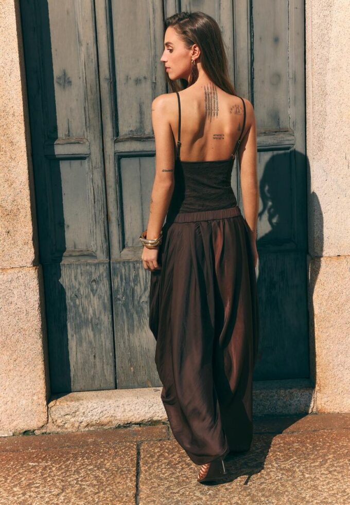 Pantalon sarouel ultra-volumineux