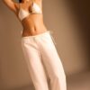 Pantalon Wide Leg effet lin