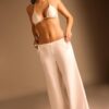 Pantalon Wide Leg effet lin