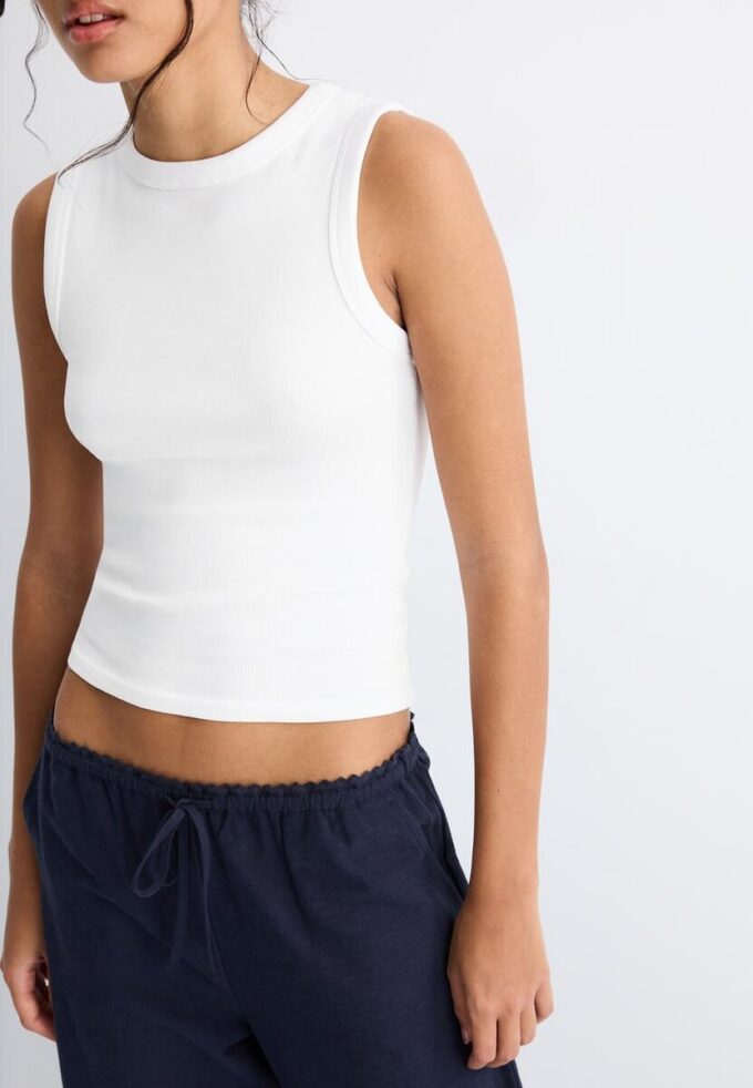 Pantalon Wide Leg effet lin