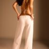 Pantalon Wide Leg effet lin