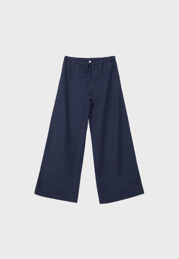 Pantalon Wide Leg effet lin
