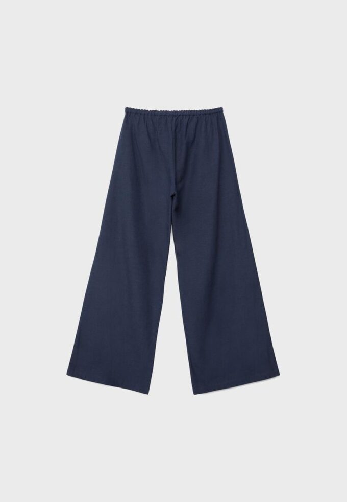 Pantalon Wide Leg effet lin
