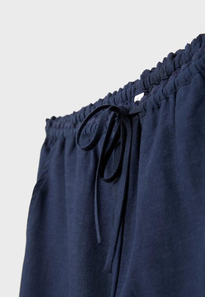 Pantalon Wide Leg effet lin