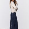 Pantalon Wide Leg en velours avec bordures