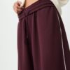 Pantalon Wide Leg en velours avec bordures