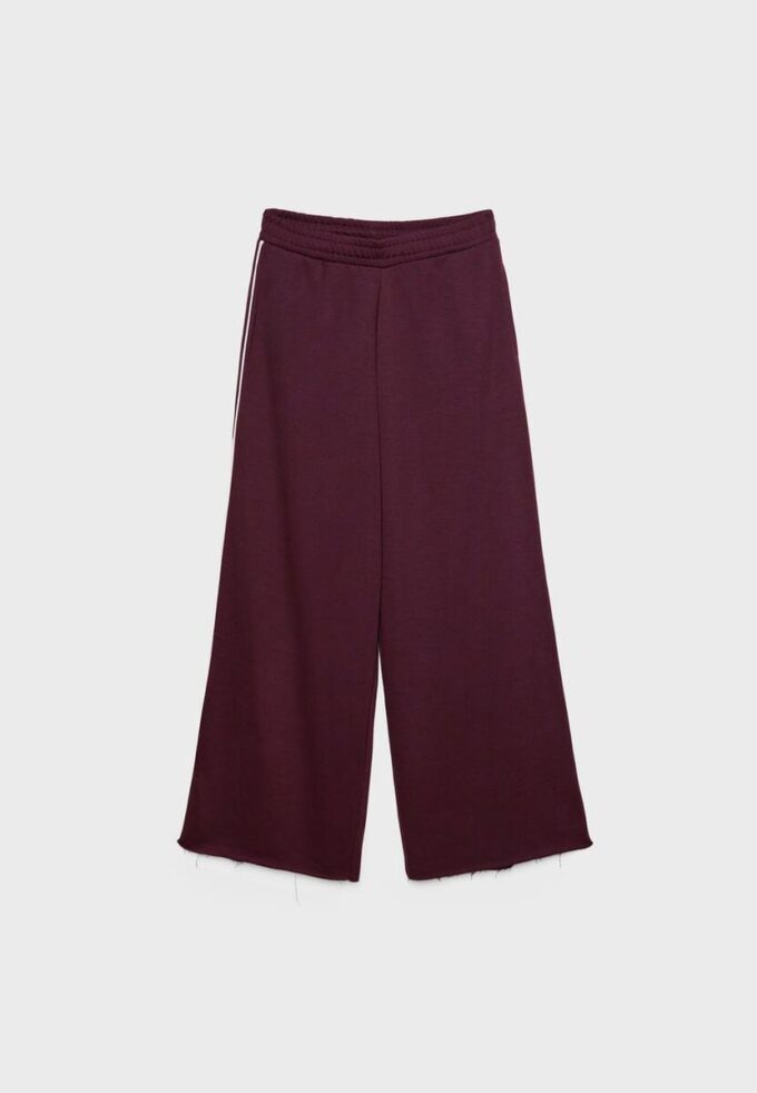 Pantalon Wide Leg en velours avec bordures
