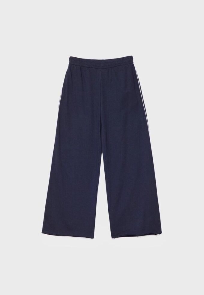 Pantalon Wide Leg en velours avec bordures