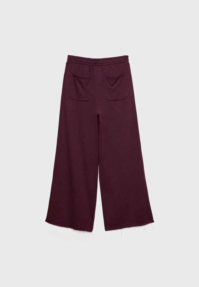 Pantalon Wide Leg en velours avec bordures
