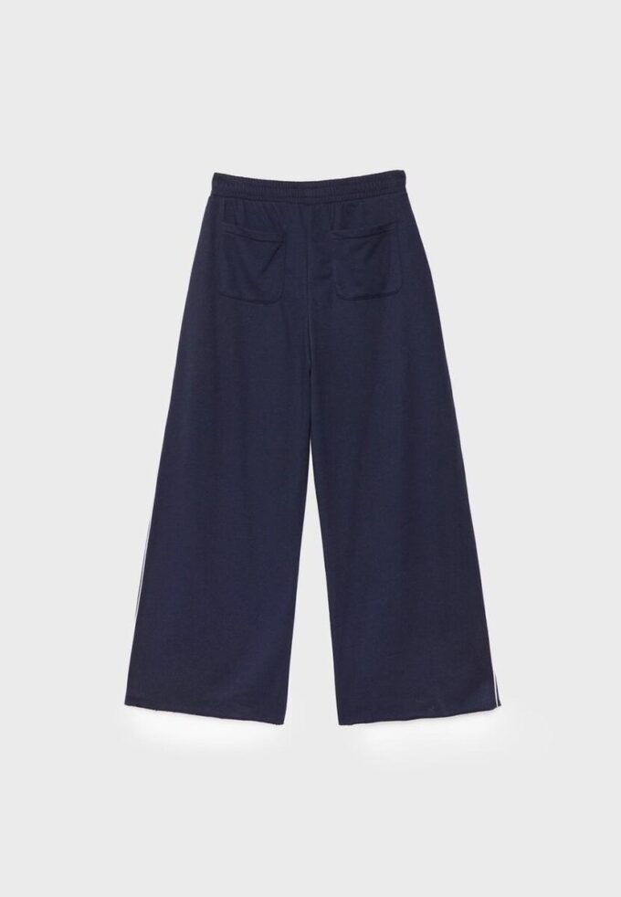 Pantalon Wide Leg en velours avec bordures