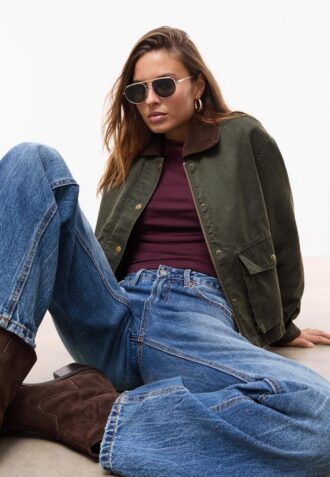 Parka courte cirée Contrast Parka courte cirée Contrast