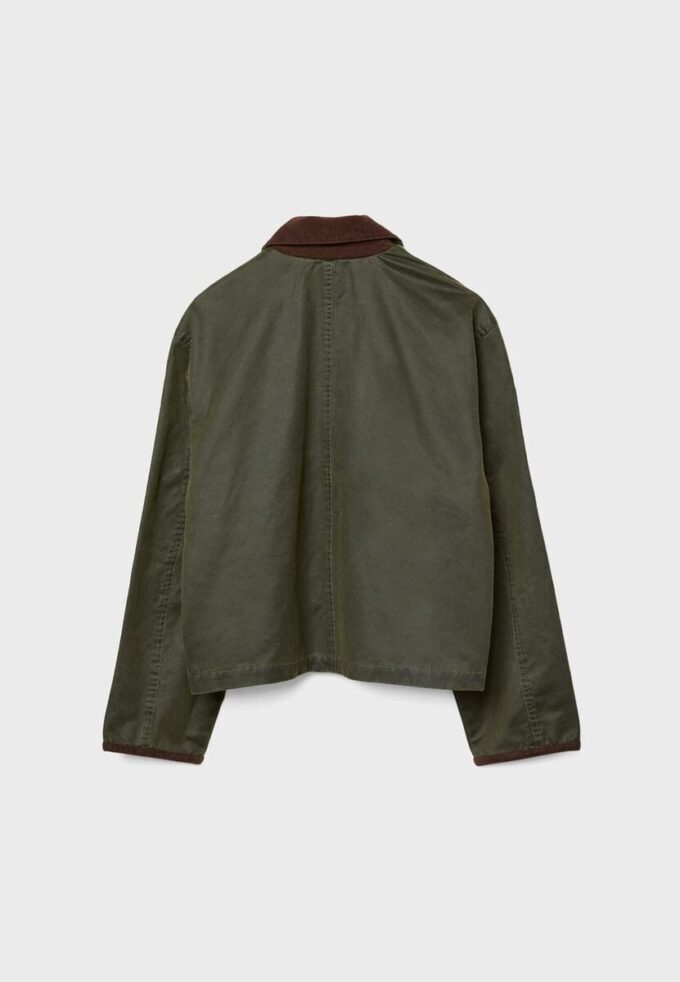 Parka courte cirée Contrast