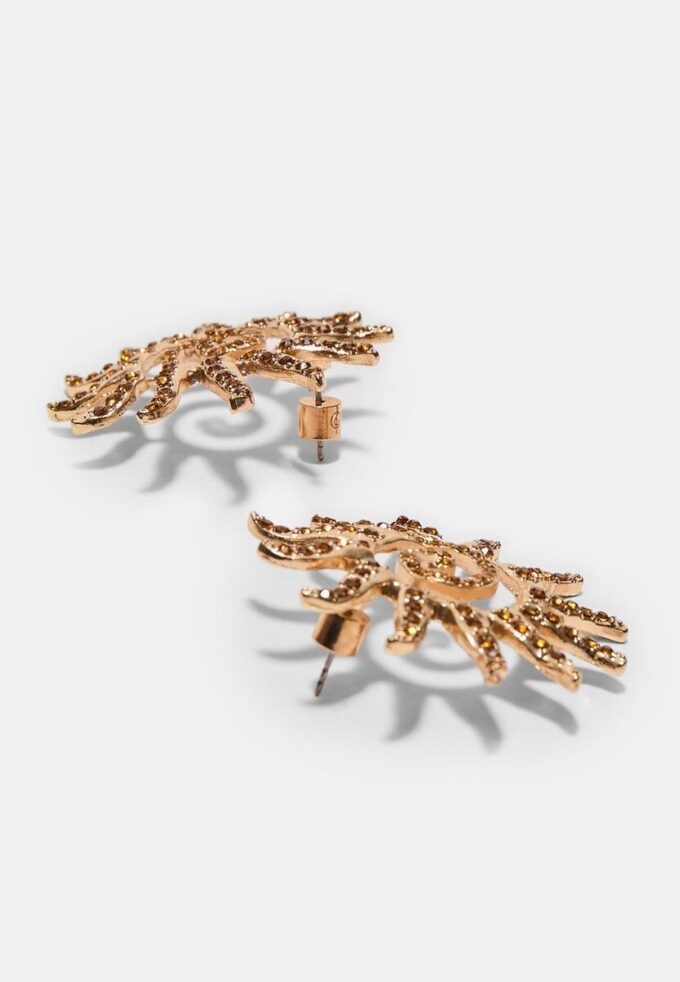 Petites boucles d’oreilles soleil en strass Petites boucles d’oreilles soleil en strass