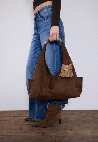 Porte-clés breloque à franges pour sac