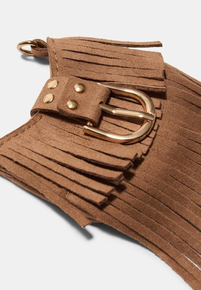 Porte-clés breloque à franges pour sac